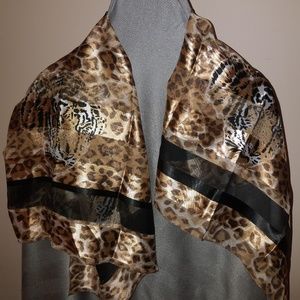 Tiger Print Square Scarf